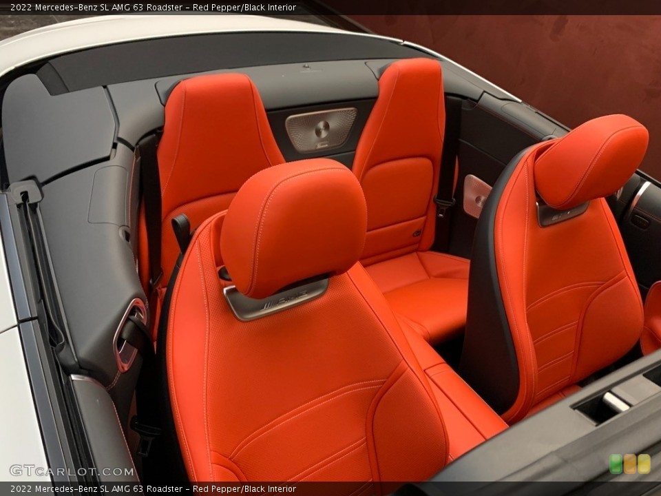 Red Pepper/Black Interior Front Seat for the 2022 Mercedes-Benz SL AMG 63 Roadster #145394251