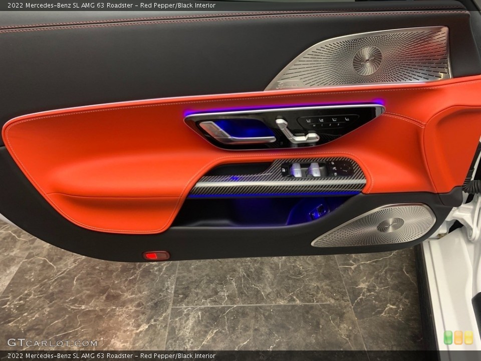 Red Pepper/Black Interior Door Panel for the 2022 Mercedes-Benz SL AMG 63 Roadster #145394257