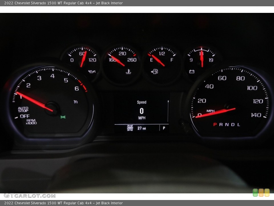 Jet Black Interior Gauges for the 2022 Chevrolet Silverado 1500 WT Regular Cab 4x4 #145394665