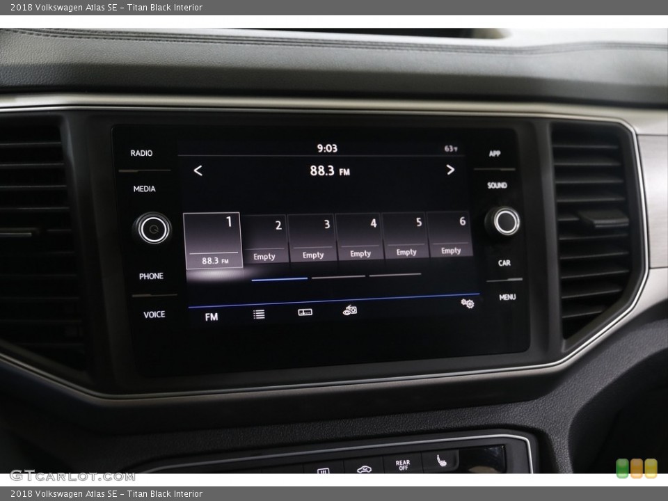 Titan Black Interior Controls for the 2018 Volkswagen Atlas SE #145395582