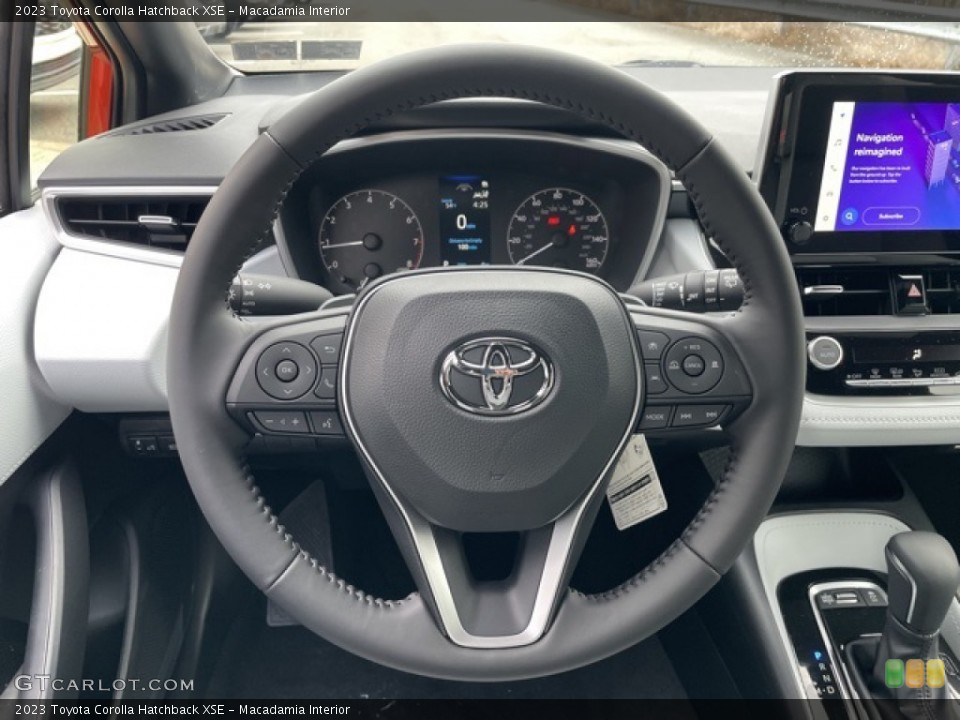 Macadamia Interior Steering Wheel for the 2023 Toyota Corolla Hatchback XSE #145399264