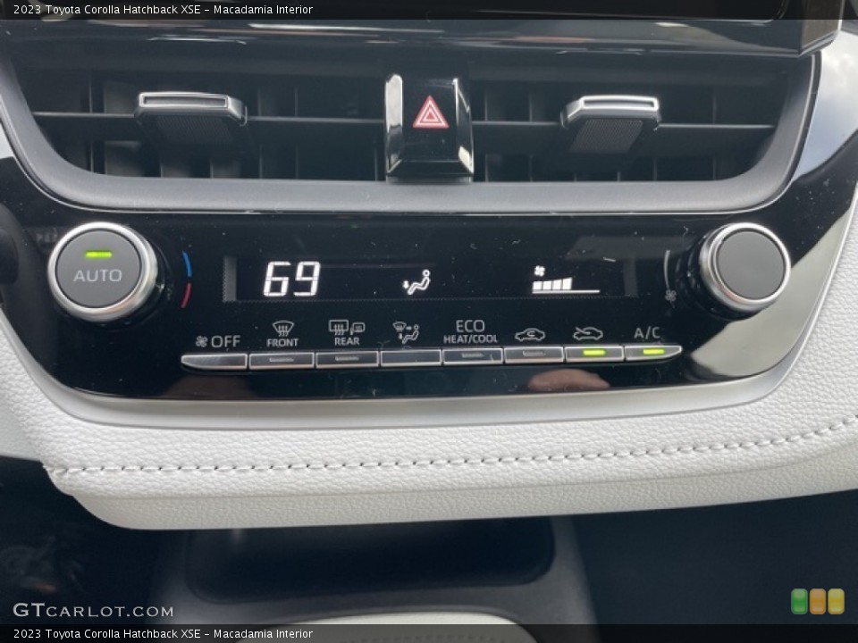 Macadamia Interior Controls for the 2023 Toyota Corolla Hatchback XSE #145399351