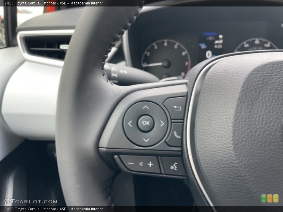 Macadamia Interior Steering Wheel for the 2023 Toyota Corolla Hatchback XSE #145399385