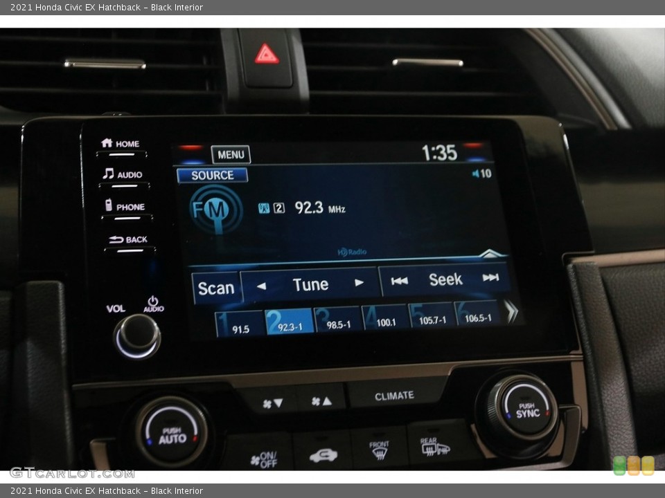 Black Interior Controls for the 2021 Honda Civic EX Hatchback #145401091