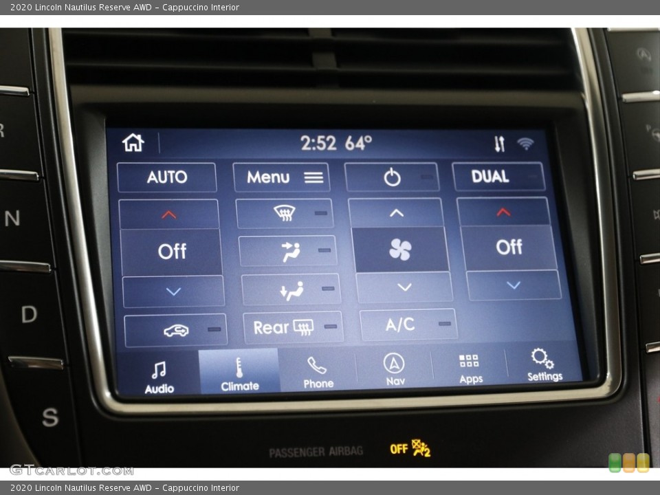 Cappuccino Interior Controls for the 2020 Lincoln Nautilus Reserve AWD #145401112