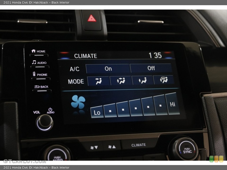Black Interior Controls for the 2021 Honda Civic EX Hatchback #145401115