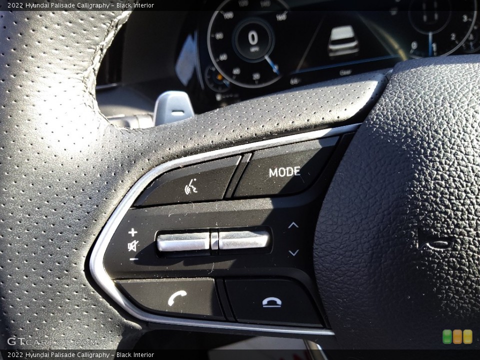 Black Interior Steering Wheel for the 2022 Hyundai Palisade Calligraphy #145403529