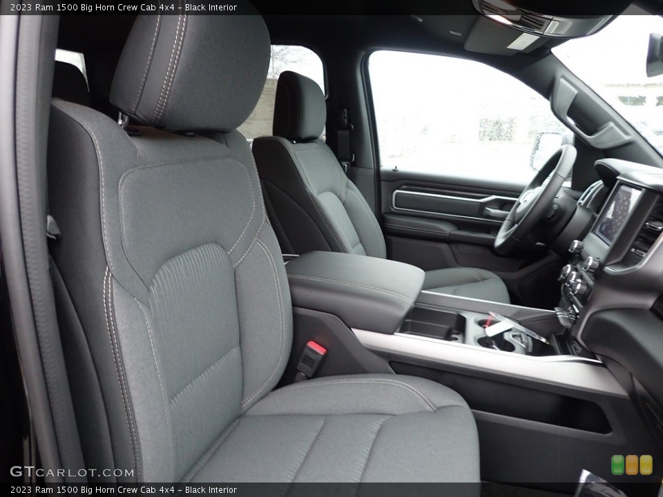 Black Interior Front Seat for the 2023 Ram 1500 Big Horn Crew Cab 4x4 #145404522