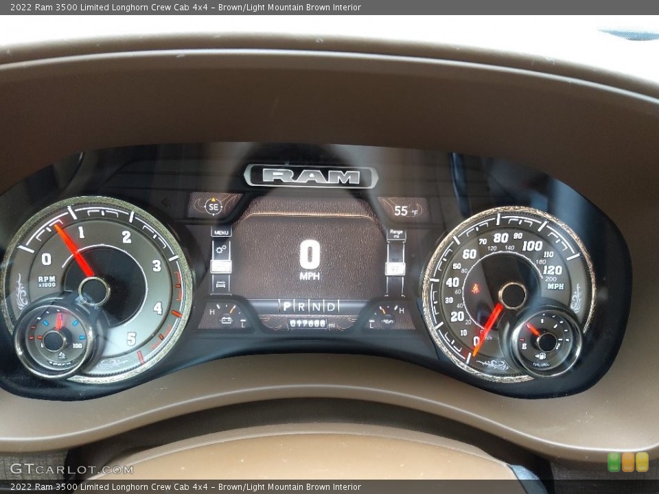 Brown/Light Mountain Brown Interior Gauges for the 2022 Ram 3500 Limited Longhorn Crew Cab 4x4 #145404696