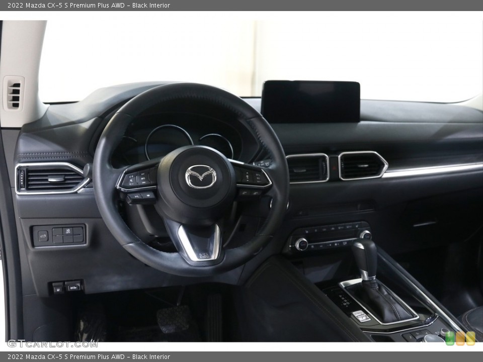 Black Interior Dashboard for the 2022 Mazda CX-5 S Premium Plus AWD #145405149