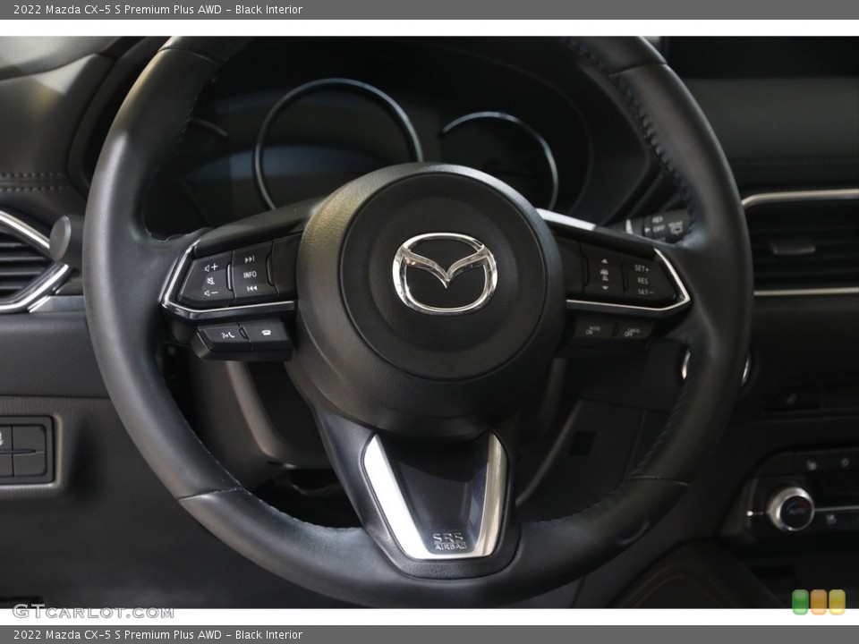 Black Interior Steering Wheel for the 2022 Mazda CX-5 S Premium Plus AWD #145405167