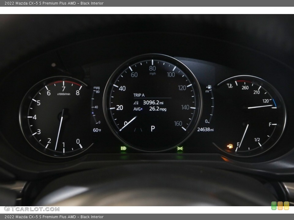 Black Interior Gauges for the 2022 Mazda CX-5 S Premium Plus AWD #145405182