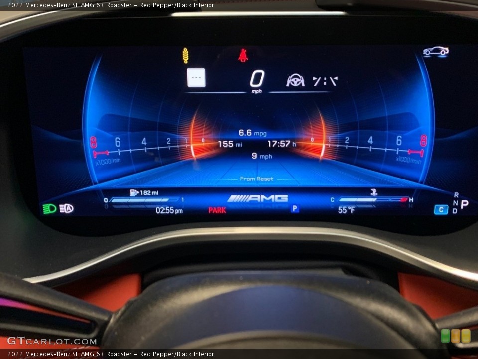 Red Pepper/Black Interior Gauges for the 2022 Mercedes-Benz SL AMG 63 Roadster #145405566