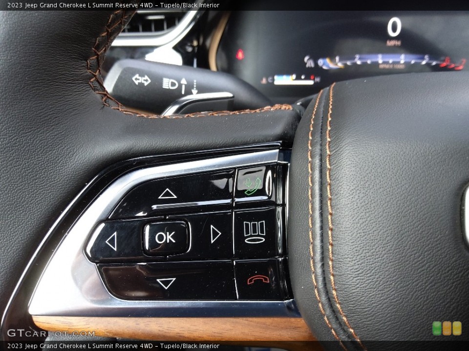 Tupelo/Black Interior Steering Wheel for the 2023 Jeep Grand Cherokee L Summit Reserve 4WD #145406741