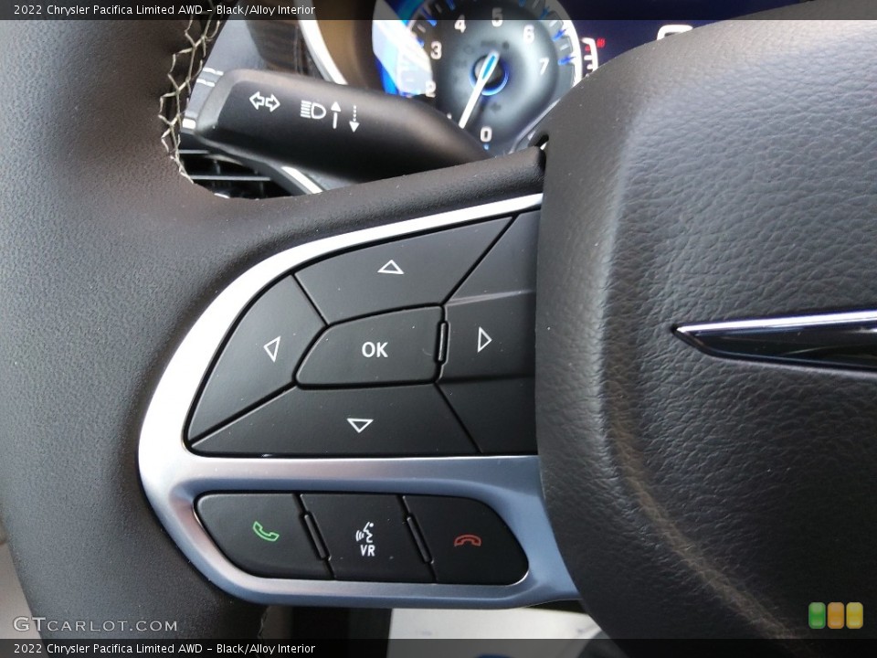 Black/Alloy Interior Steering Wheel for the 2022 Chrysler Pacifica Limited AWD #145407588