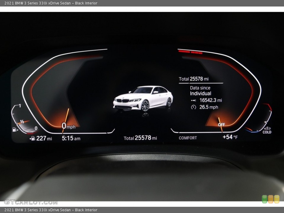 Black Interior Gauges for the 2021 BMW 3 Series 330i xDrive Sedan #145408161