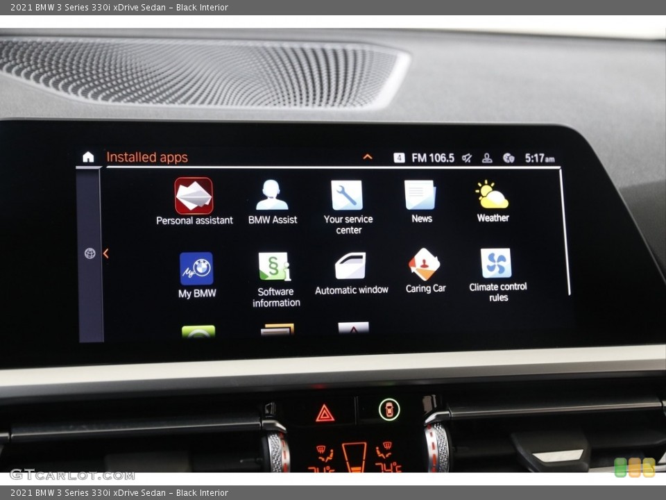 Black Interior Controls for the 2021 BMW 3 Series 330i xDrive Sedan #145408224