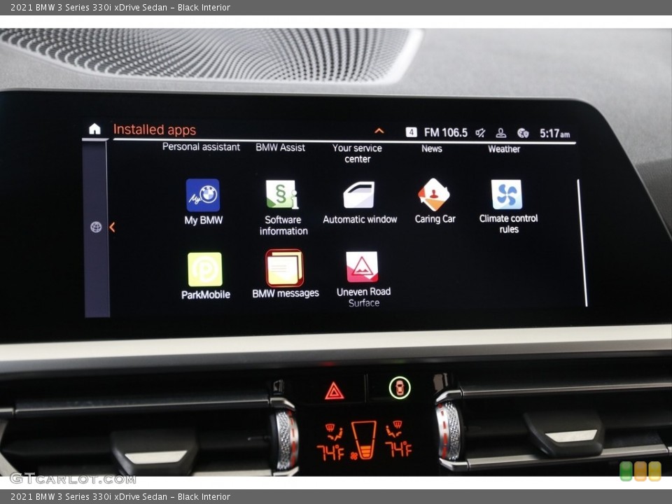 Black Interior Controls for the 2021 BMW 3 Series 330i xDrive Sedan #145408230