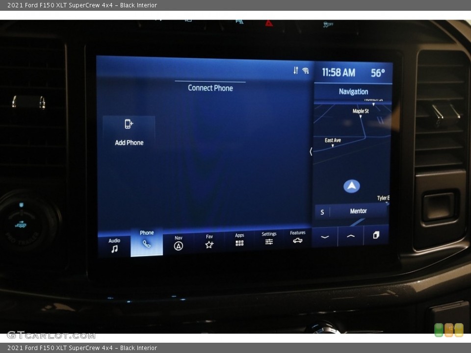 Black Interior Controls for the 2021 Ford F150 XLT SuperCrew 4x4 #145412434