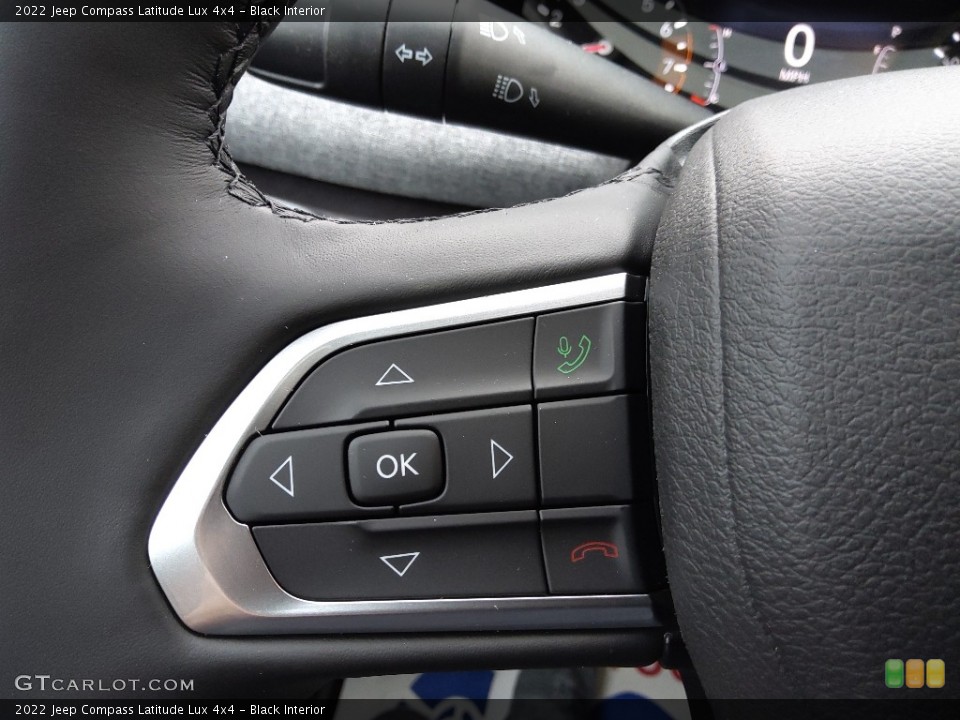 Black Interior Steering Wheel for the 2022 Jeep Compass Latitude Lux 4x4 #145414629