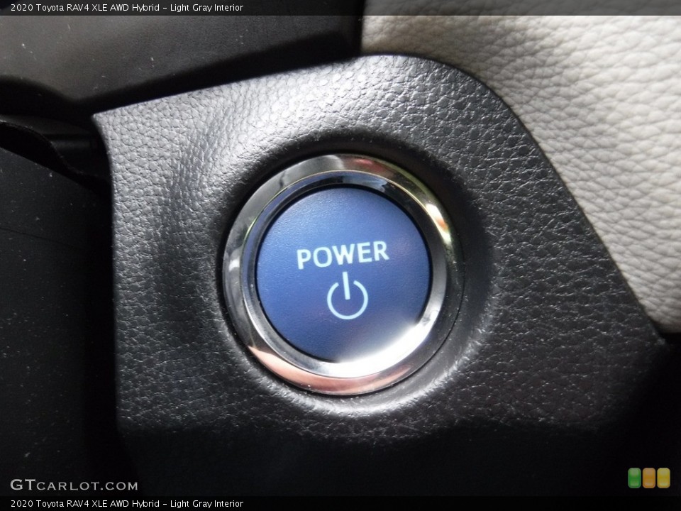 Light Gray Interior Controls for the 2020 Toyota RAV4 XLE AWD Hybrid #145415506