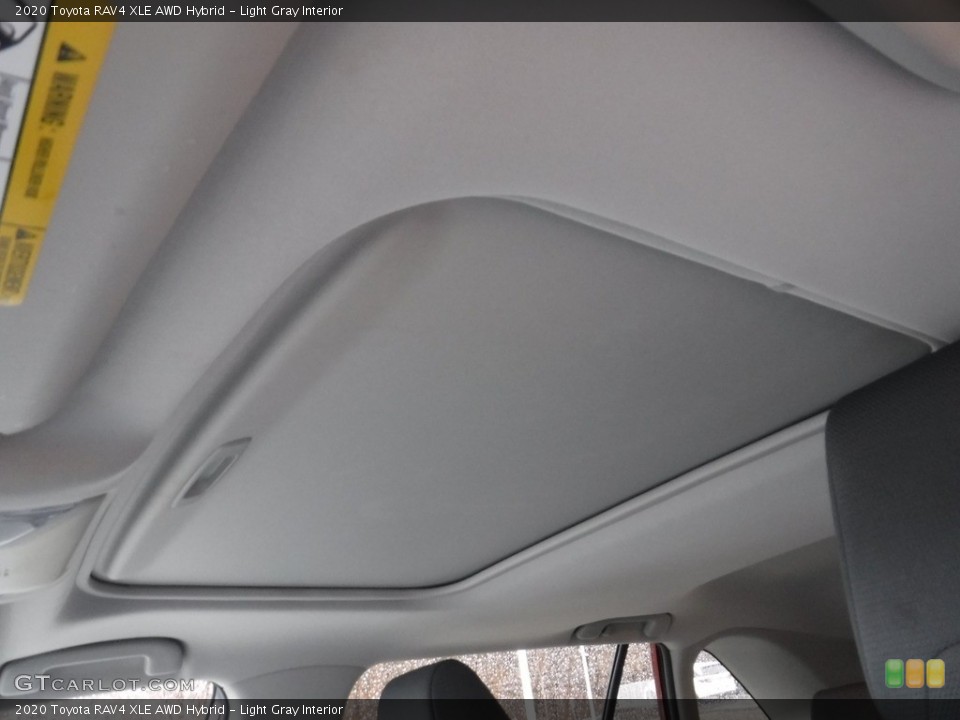 Light Gray Interior Sunroof for the 2020 Toyota RAV4 XLE AWD Hybrid #145415807