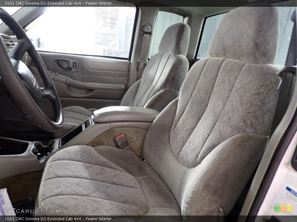 Pewter Interior Front Seat for the 2001 GMC Sonoma SLS Extended Cab 4x4 #145419417