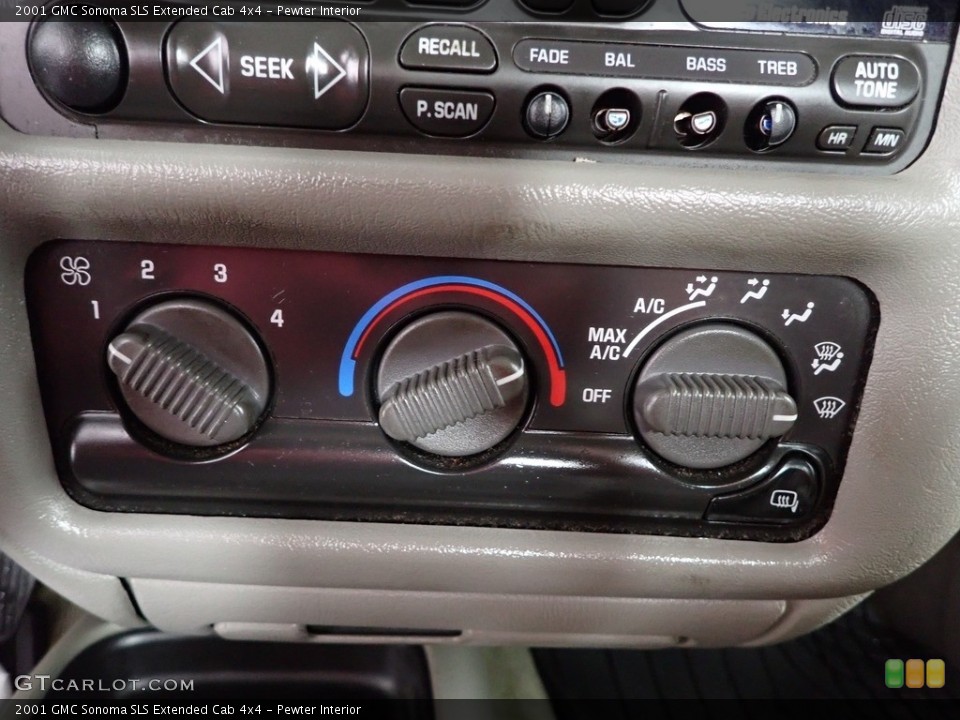 Pewter Interior Controls for the 2001 GMC Sonoma SLS Extended Cab 4x4 #145419507