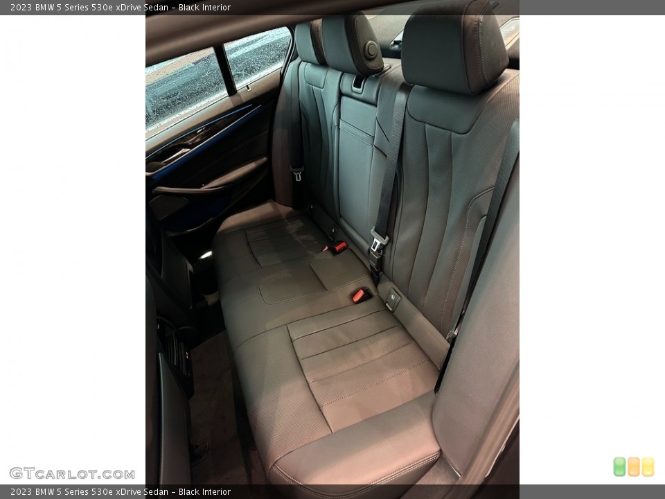 Black Interior Rear Seat for the 2023 BMW 5 Series 530e xDrive Sedan #145419597