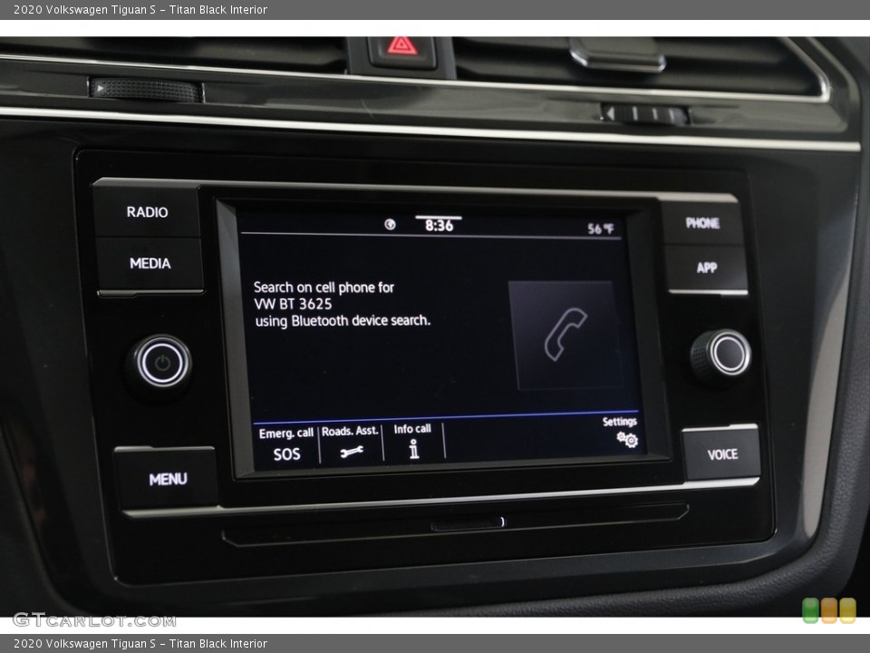 Titan Black Interior Controls for the 2020 Volkswagen Tiguan S #145420869