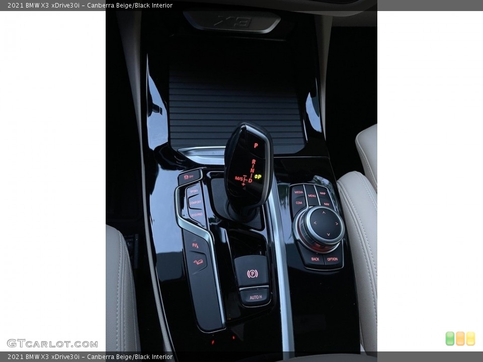 Canberra Beige/Black Interior Transmission for the 2021 BMW X3 xDrive30i #145421259