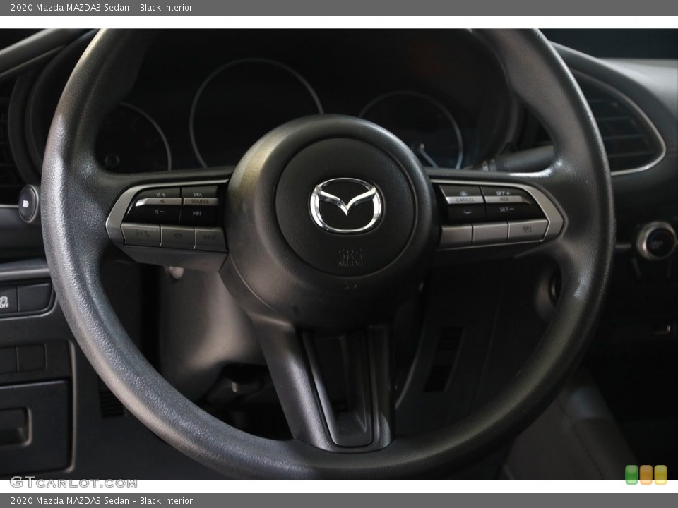 Black Interior Steering Wheel for the 2020 Mazda MAZDA3 Sedan #145421517