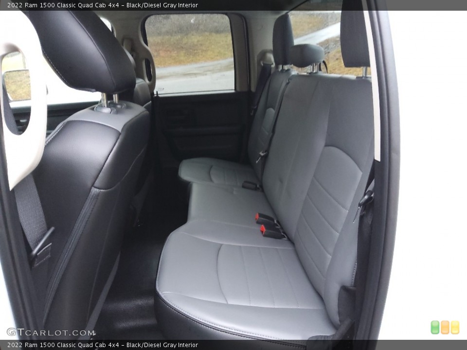 Black/Diesel Gray Interior Rear Seat for the 2022 Ram 1500 Classic Quad Cab 4x4 #145422222