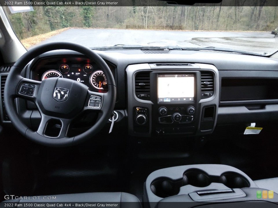 Black/Diesel Gray Interior Dashboard for the 2022 Ram 1500 Classic Quad Cab 4x4 #145422289