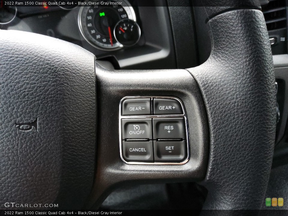 Black/Diesel Gray Interior Steering Wheel for the 2022 Ram 1500 Classic Quad Cab 4x4 #145422316