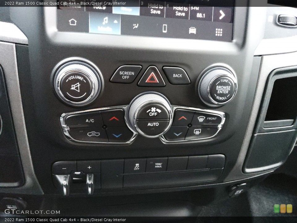 Black/Diesel Gray Interior Controls for the 2022 Ram 1500 Classic Quad Cab 4x4 #145422388