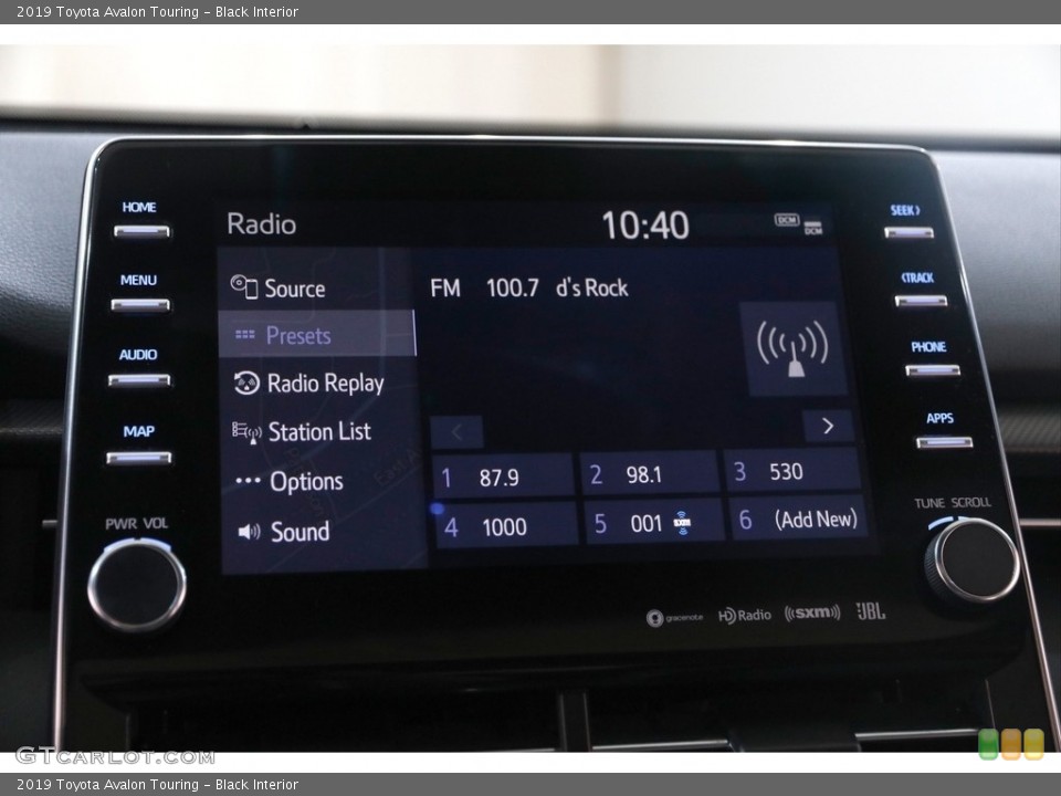 Black Interior Controls for the 2019 Toyota Avalon Touring #145423238