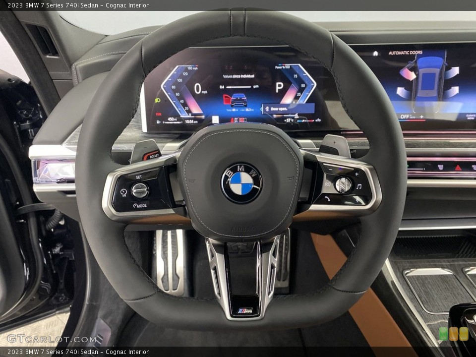 Cognac Interior Steering Wheel for the 2023 BMW 7 Series 740i Sedan #145425157