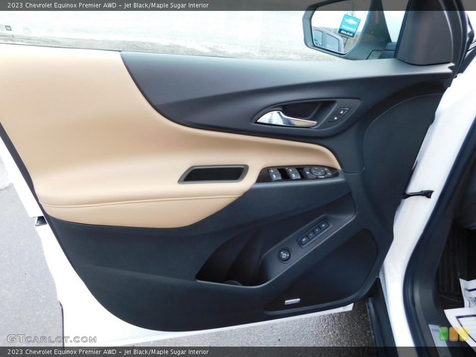 Jet Black/Maple Sugar Interior Door Panel for the 2023 Chevrolet Equinox Premier AWD #145425207