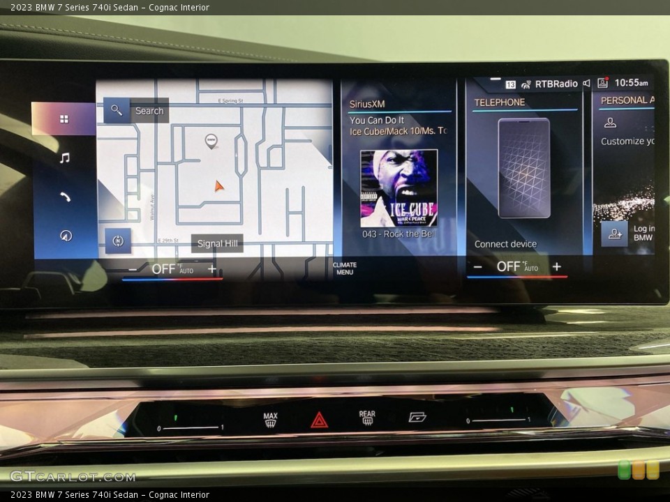 Cognac Interior Navigation for the 2023 BMW 7 Series 740i Sedan #145425272