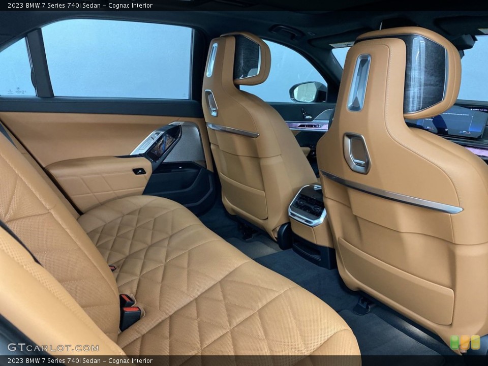 Cognac Interior Rear Seat for the 2023 BMW 7 Series 740i Sedan #145425606