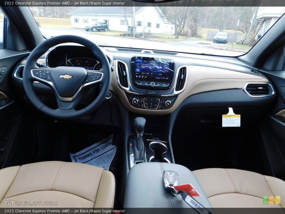 Jet Black/Maple Sugar Interior Dashboard for the 2023 Chevrolet Equinox Premier AWD #145425697