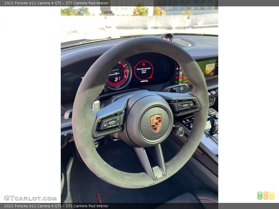 GTS Carmine Red Interior Steering Wheel for the 2022 Porsche 911 Carrera 4 GTS #145425777