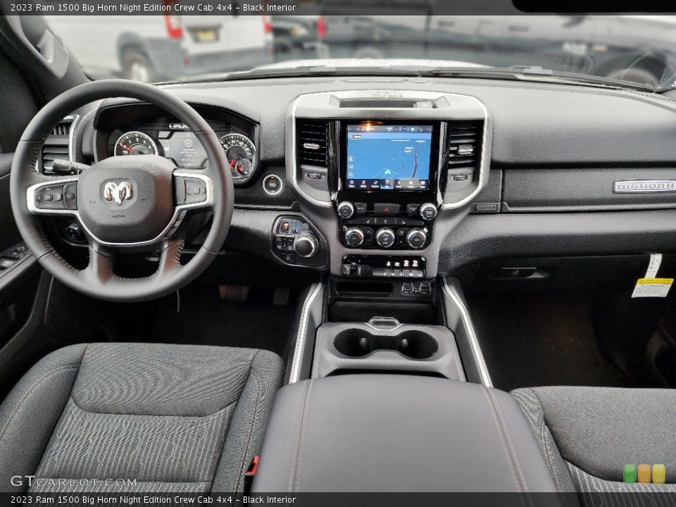 Black Interior Front Seat for the 2023 Ram 1500 Big Horn Night Edition Crew Cab 4x4 #145426409