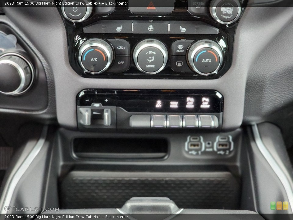 Black Interior Controls for the 2023 Ram 1500 Big Horn Night Edition Crew Cab 4x4 #145426485