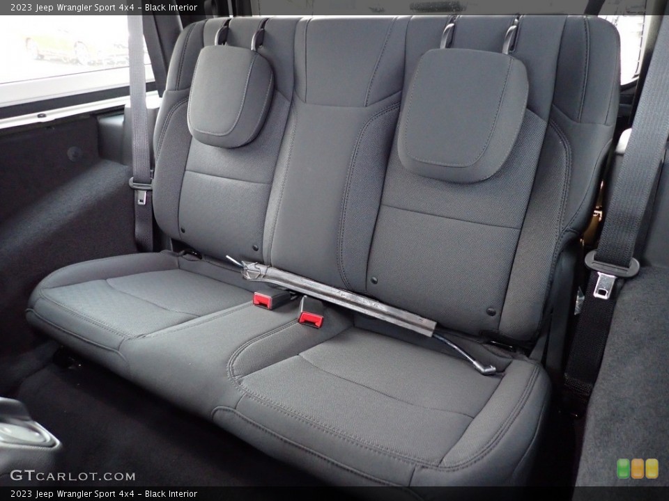 Black Interior Rear Seat for the 2023 Jeep Wrangler Sport 4x4 #145427988