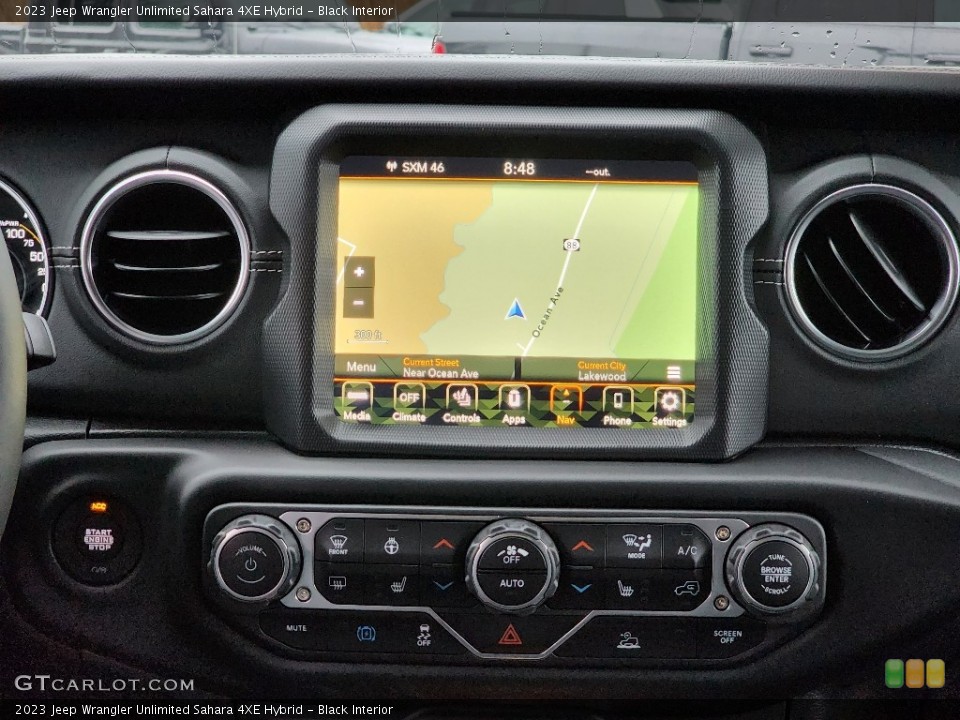 Black Interior Navigation for the 2023 Jeep Wrangler Unlimited Sahara 4XE Hybrid #145428088
