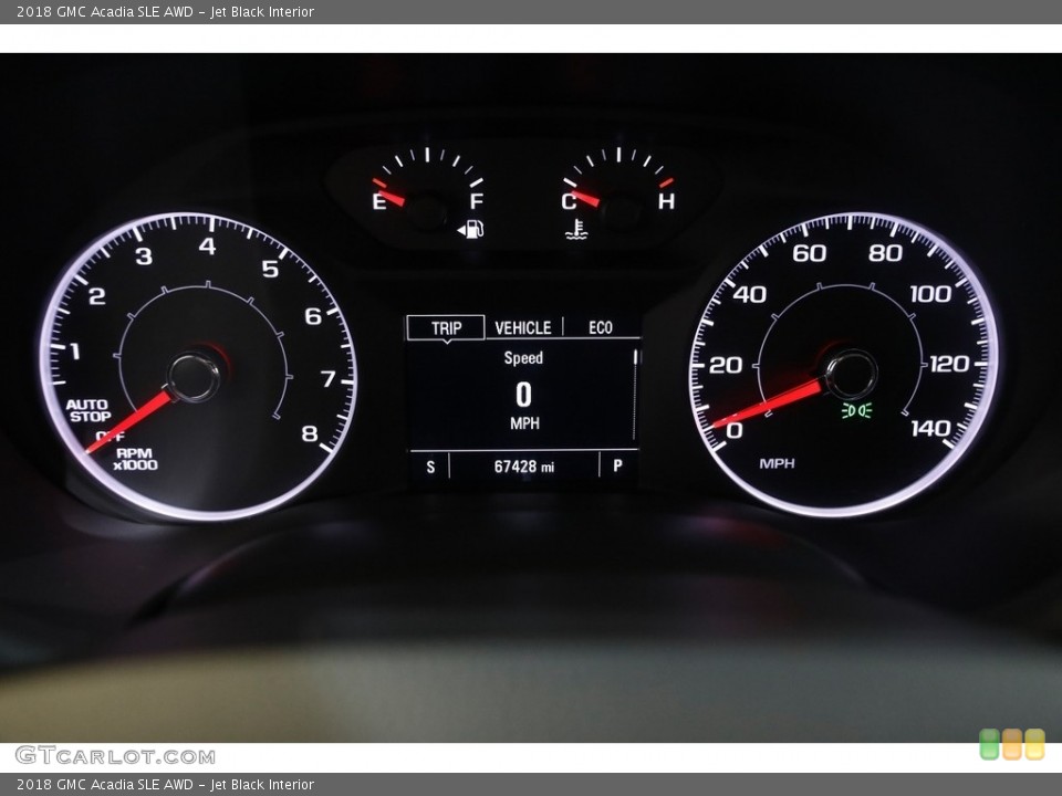 Jet Black Interior Gauges for the 2018 GMC Acadia SLE AWD #145428348
