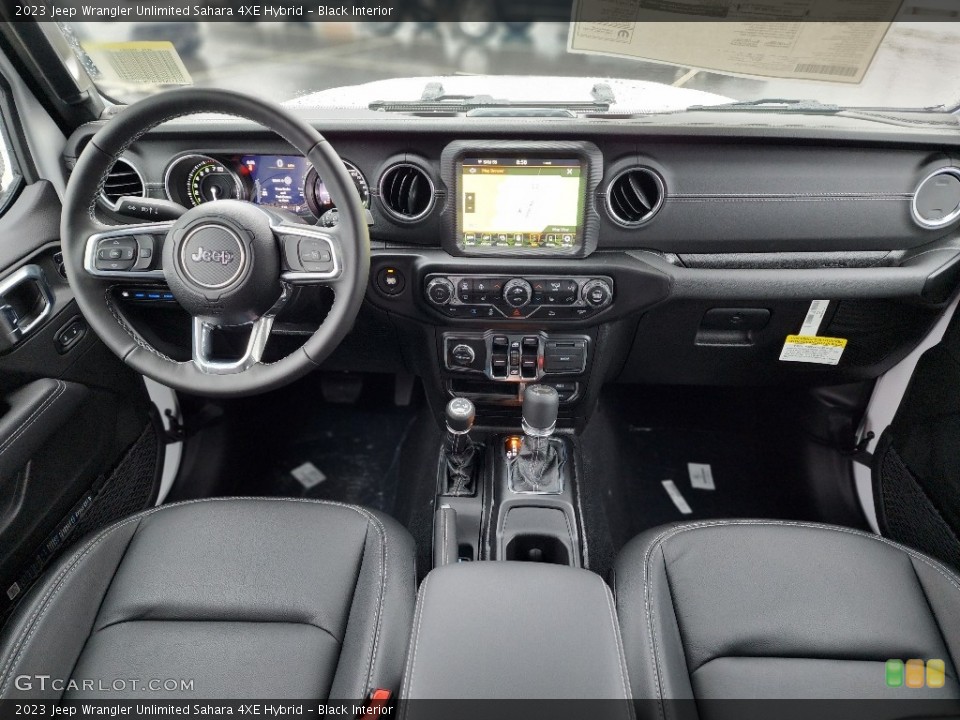 Black Interior Photo for the 2023 Jeep Wrangler Unlimited Sahara 4XE Hybrid #145428399