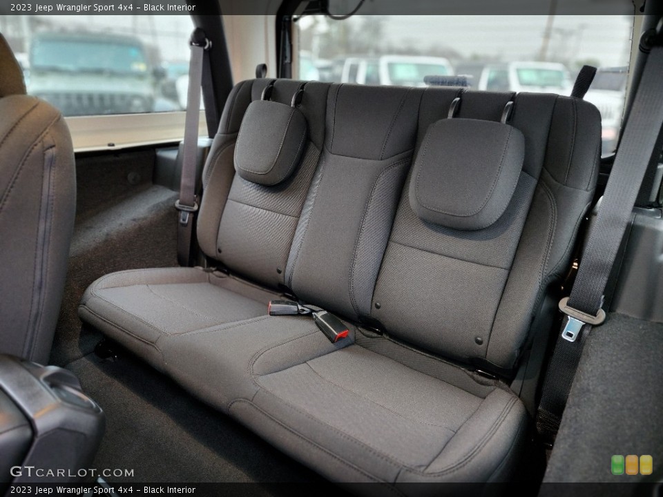 Black Interior Rear Seat for the 2023 Jeep Wrangler Sport 4x4 #145428681